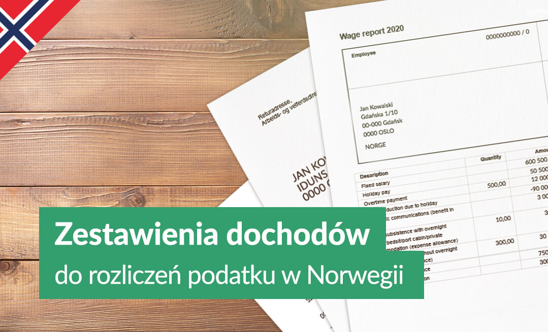 Zestawienia dochodów do rozliczeń podatku w Norwegii