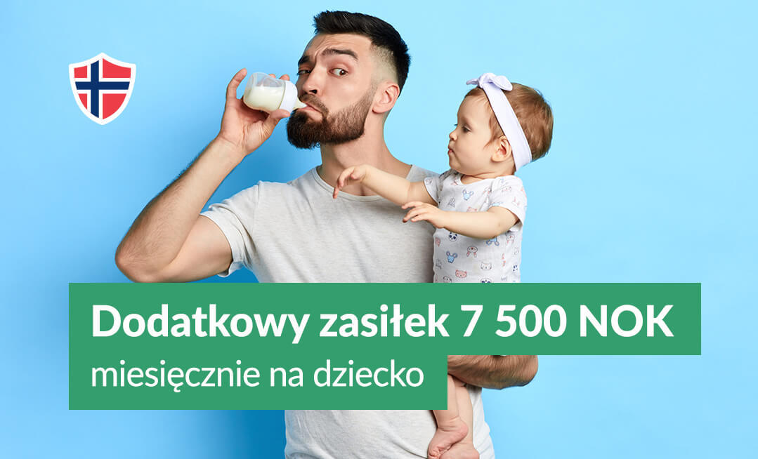 Dodatkowy zasiłek 7 500 NOK miesięcznie na dziecko